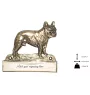 French Bulldog, Frenchie - address plaque with a dog, brass nameplate, personalized door sign with the brand name Art-Dog