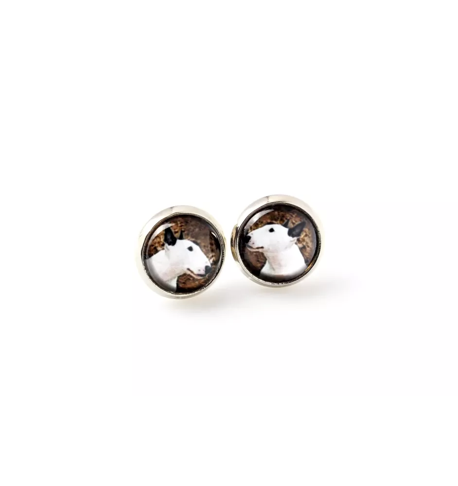 Bull Terrier, Bully - earrings your photo handmade, own photo, jewelry from the Art.-Dog brand