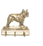 French Bulldog, Frenchie - key holder with a dog, brass handle for dog accessories, an elegant decoration for the hallway from the Art-Dog brand.