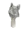 Bouledogue français - broche avec pince, support pour numéro de départ, épingle argentée pour exposition de chiens de la marque Art-Dog
