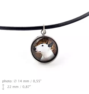 Bull Terrier, Bullterrier - Halskette mit Anhänger mit Ihrem Foto, handgefertigt, handgefertigter Schmuck der Marke Art-Dog
