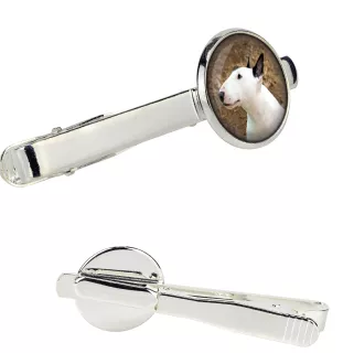 Bull Terrier - pince à cravate dans une boîte, cravate élégante, bijoux personnalisés de la marque Art-Dog