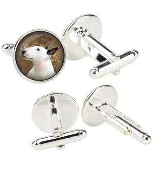 Bull Terrier - Boutons de manchette dans une boîte, bijoux faits à la main, produit de la marque Art-Dog