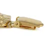 Bouledogue français - broche avec pince, support doré pour numéro de départ, élégante épingle pour exposition de chiens de la marque Art-Dog