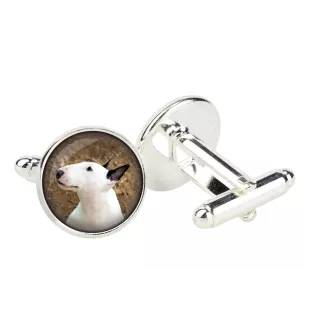 Bull Terrier, Bullterrier - Manschettenknöpfe in einer Schachtel, handgefertigter Schmuck, Produkt der Marke Art-Dog