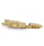 French Bulldog, Frenchie - brooch with a clip, gold-plated holder for a start number, a gift for a dog show by Art-Dog brand.