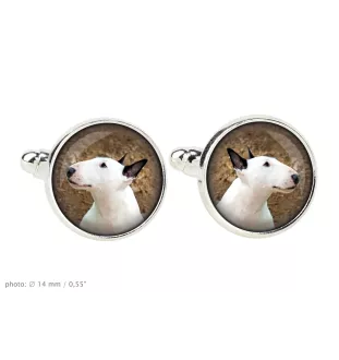 Bull Terrier, Bully - cufflinks and tie with your photo, a suit decoration, men's jewelry from the Art-Dog brand.
