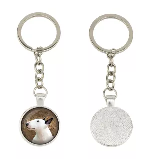 Bull Terrier, Bullterrier - Schlüsselanhänger in einer Box, eigenes Foto, Schlüsselanhänger der Marke Art-Dog