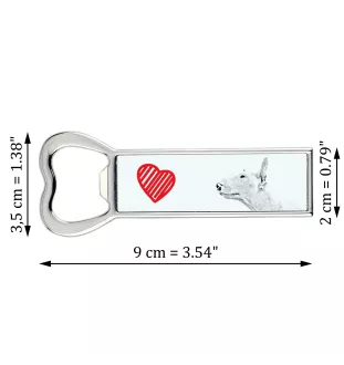 Bull Terrier, Bullterrier - Flaschenöffner mit Hund, personalisierter Flaschenöffner für den Kühlschrank, ein einzigartiges Geschenk für Männer von der Marke Art-Dog