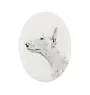 Bull Terrier, Bullterrier - Gedenktafel mit einem Foto eines Hundes, Grabplatte mit Druck, personalisierte ovale Platte der Marke Art-Dog