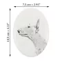 Bull Terrier, Bullterrier - Gedenktafel mit einem Foto eines Hundes, Grabplatte mit Druck, personalisierte ovale Platte der Marke Art-Dog