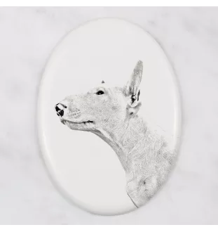Bulterier płyta nagrobna ze zdjęciem psa Art-Dog