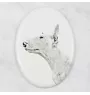 Bull Terrier - une plaque commémorative avec une photo de chien, une plaque funéraire avec une impression, une plaque ovale personnalisée de la marque Art-Dog