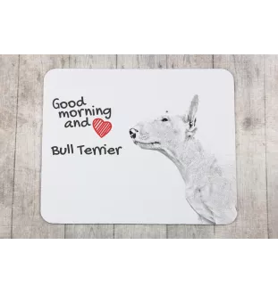 Bull Terrier, Bully - mouse pad with print, personalized dog-themed mouse pad, unique gadget for an office worker by Art-Dog brand