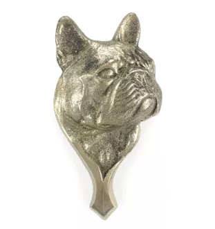 Französische Bulldogge - Türklopfer in Form eines Hundekopfes, Messing-Türklopfer, Retro-Dekoration an der Tür der Marke Art-Dog