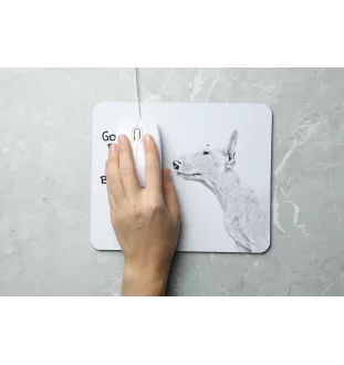 Bull Terrier, Bullterrier - Mauspad mit Druck, personalisiertes Mauspad mit Hund, einzigartiges Gadget für Büroangestellte von Art-Dog.