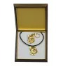 French Bulldog, Frenchie I - keychain and necklace with a dog in a box, high-quality gold-plated product, Art-Dog brand