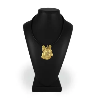 French Bulldog, Frenchie I - keychain and necklace with a dog in a box, high-quality gold-plated product, Art-Dog brand