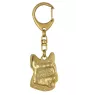 French Bulldog, Frenchie II - keychain and necklace with a dog in a box, high-quality gold-plated product, Art-Dog brand