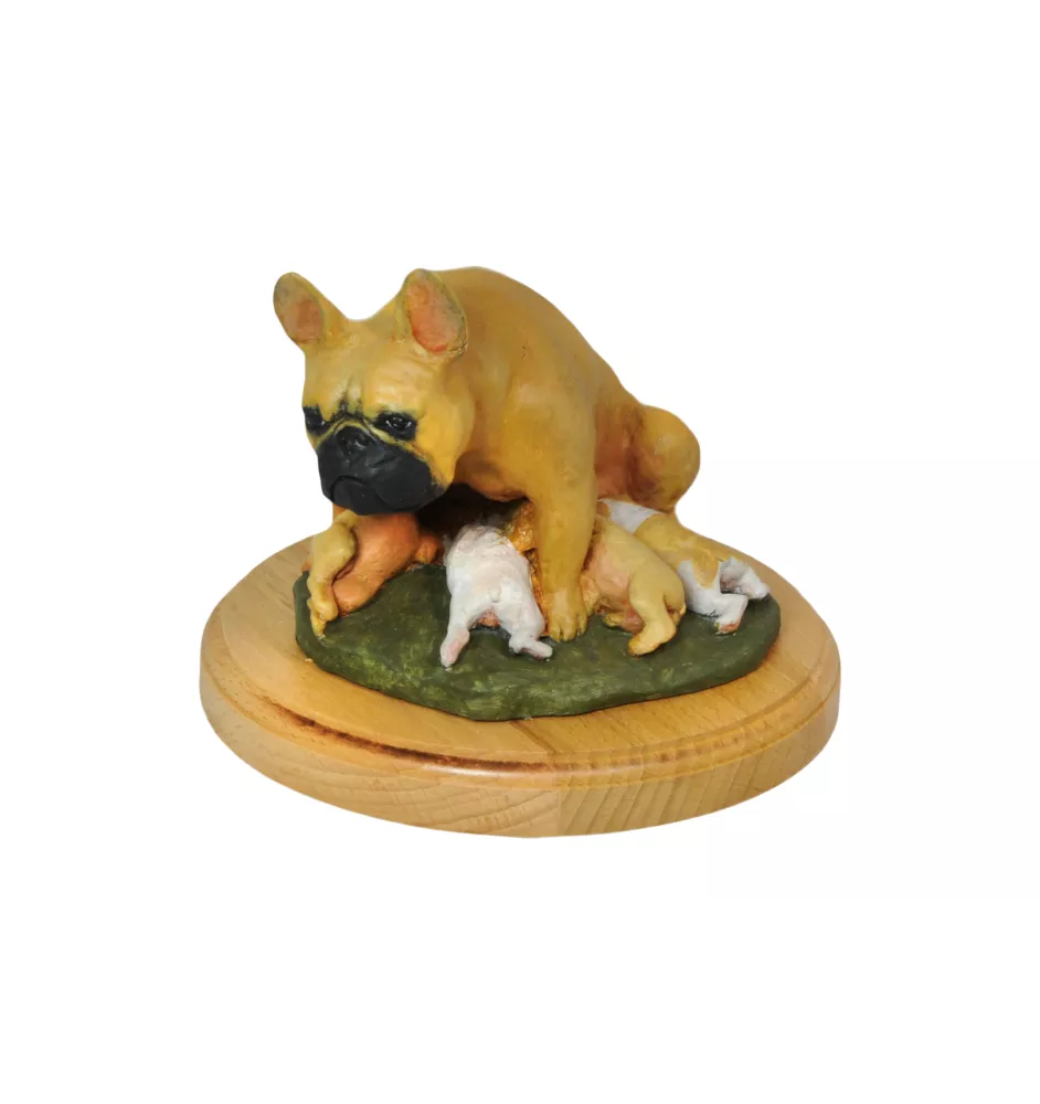 French Bulldog, Frenchie I - painted figurine, statue, figure, made by the artist, brand Art-Dog
