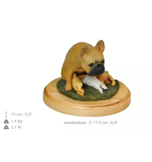 Bouledogue français I - figurine peinte, statue, sculpture, réalisée par l'artiste, marque Art-Dog
