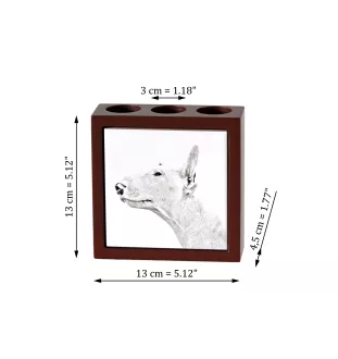Bull Terrier, Bullterrier - Stifthalter mit Hund, Schreibtischorganizer mit Aufdruck, personalisierte Schreibtischdekoration der Marke Art-Dog