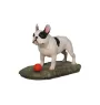Französische Bulldogge mit Ball - bemalte Figur, Statue, Skulptur, vom Künstler hergestellt, Marke Art-Dog