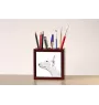 Bull Terrier, Bullterrier - Stifthalter mit Hund, Schreibtischorganizer mit Aufdruck, personalisierte Schreibtischdekoration der Marke Art-Dog