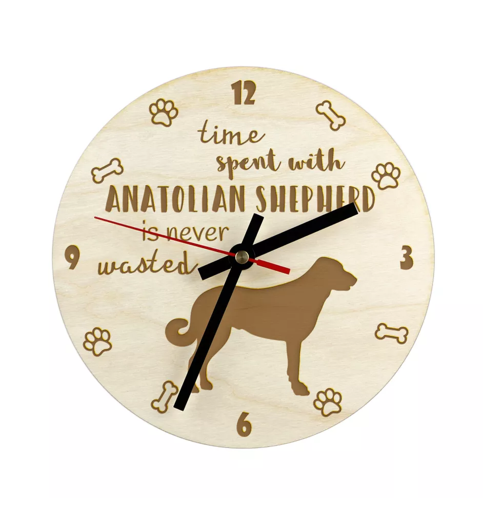 Anatolischer Hirtenhund - Uhr mit Hund, Holzuhr mit Gravur, personalisierte Uhr von Art-Dog