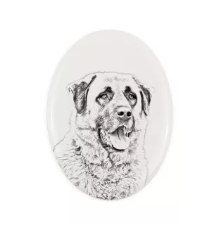 Berger d'Anatolie, Chien de Berger Kangal - une plaque commémorative avec une photo de chien, une plaque funéraire avec une impression, une plaque ovale personnalisée de la marque Art-Dog