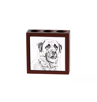 Anatolian Shepherd Dog, Turkish Kangal Dog - pen holder with a dog, desk organizer with a print, personalized desk decoration from the Art-Dog brand.