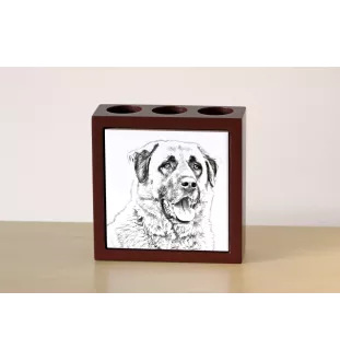 Anatolischer Hirtenhund - Stifthalter mit Hund, Schreibtischorganizer mit Aufdruck, personalisierte Schreibtischdekoration der Marke Art-Dog