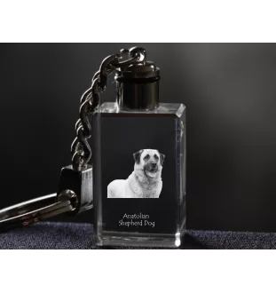 Anatolischer Hirtenhund - Schlüsselanhänger aus Kristall mit Hundefoto, beleuchteter Schlüsselanhänger, einzigartiges Geschenk der Marke Art-Dog