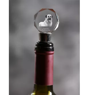 Anatolian Shepherd Dog, Turkish Kangal Dog - Bottle stopper, crystal wine stopper with photo, personalised gift for bartender by Art-Dog brand