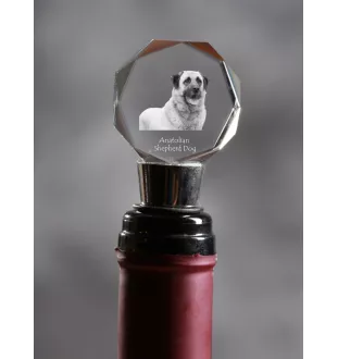 Berger d'Anatolie, Chien de Berger Kangal - Bouchon de bouteille, bouchon de vin en cristal avec photo, cadeau personnalisé pour barman par la marque Art-Dog