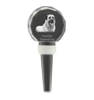 Anatolian Shepherd Dog, Turkish Kangal Dog - Crystal bottle stopper, unique wine stopper with photo, personalised gift for sommelier by Art-Dog brand