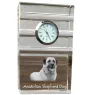 Anatolischer Hirtenhund - Glasuhr mit Foto, Foto eines Hundes im Kristall, personalisierte Tischuhr für das Büro der Marke Art-Dog