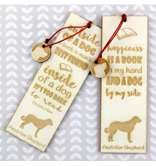 Anatolian Shepherd Dog, Turkish Kangal Dog - dog bookmark, personalized bookmark, dog gadget for Art-Dog brand readers