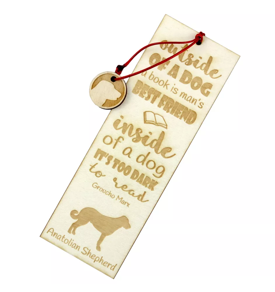 Anatolian Shepherd Dog, Turkish Kangal Dog - dog bookmark, personalized bookmark, gift for bookworm from Art-Dog brand