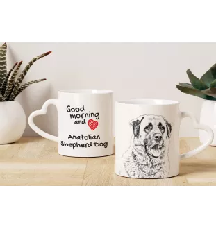 Anatolischer Hirtenhund - Tasse mit Hund, entzückende Tasse mit herzförmigem Henkel, universelles Geschenk der Marke Art-Dog