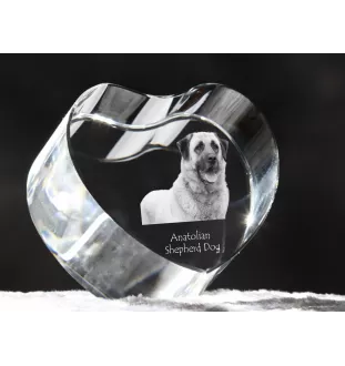 Anatolian serce kryształowe z psem Art-Dog