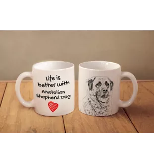 Anatolian kubek z psem life is better Art-Dog