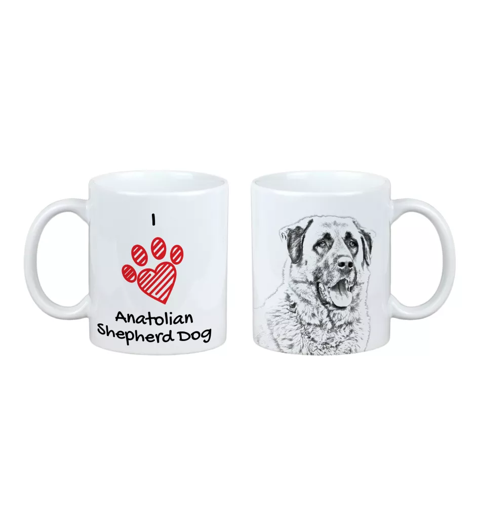 Berger d'Anatolie, Chien de Berger Kangal - tasse avec chien, une tasse adorable avec une illustration, un cadeau avec votre photo de la marque Art-Dog