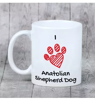 Anatolian kubek z psem I love Art-Dog
