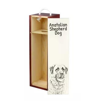 Berger d'Anatolie, Chien de Berger Kangal - boîte à vin avec chien, boîte à alcool avec graphisme, boîte cadeau personnalisée de la marque Art-Dog