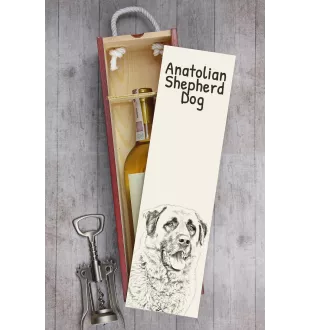 Berger d'Anatolie, Chien de Berger Kangal - boîte à vin avec chien, boîte à alcool avec graphisme, boîte cadeau personnalisée de la marque Art-Dog