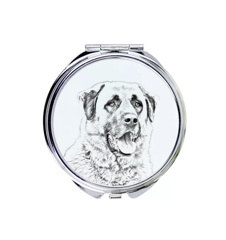 Berger d'Anatolie, Chien de Berger Kangal - miroir de poche avec chien, miroir personnalisé pour sac à main, miroir compact avec impression de la marque Art-Dog
