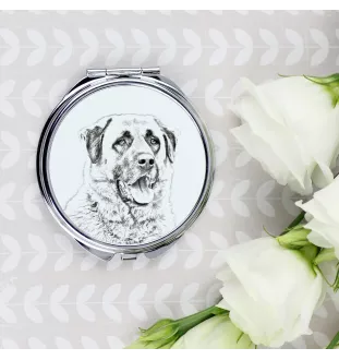 Anatolian Shepherd Dog, Turkish Kangal Dog - Pocket mirror with a dog, personalized mirror for a purse, compact mirror with Art-Dog brand print.