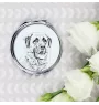 Anatolischer Hirtenhund - Taschenspiegel mit Hund, personalisierter Taschenspiegel, kompakter Spiegel mit Art-Dog-Logo