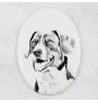 Appenzeller Sennenhund, Appenzellerhund - Gedenktafel mit einem Foto eines Hundes, Grabplatte mit Druck, personalisierte ovale Platte der Marke Art-Dog